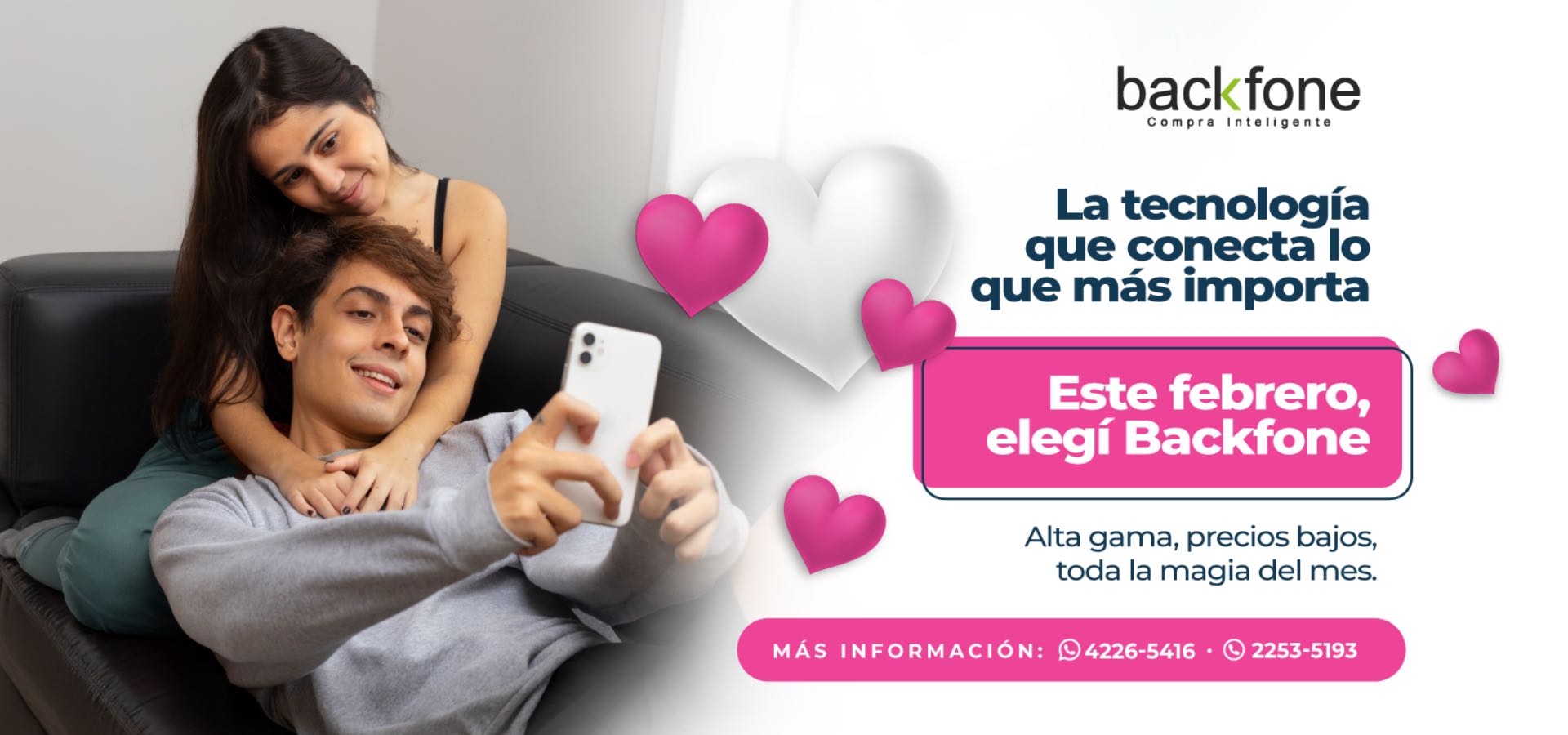 Promoción de febrero Backfone: la tecnología que conecta lo que más importa, con smartphones seminuevos de alta gama a precios accesibles.