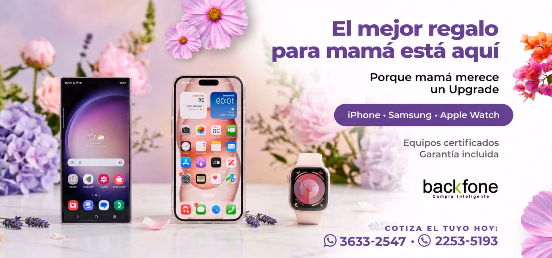 Elige el regalo ideal este mes: Smartphones certificados con excelente cámara, rendimiento, 7 días de prueba y 100 días de garantía en Backfone Guatemala.