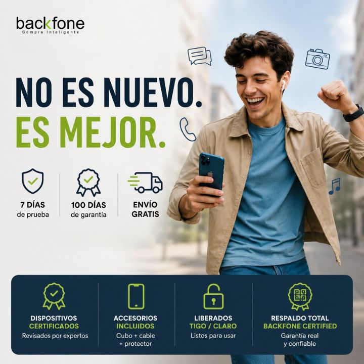 No es nuevo. Es mejor: smartphones seminuevos con 7 días de prueba, 100 días de garantía y envío gratis en Guatemala.